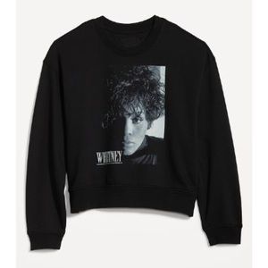 Whitney Houston Cropped Sweatshirt Size XL